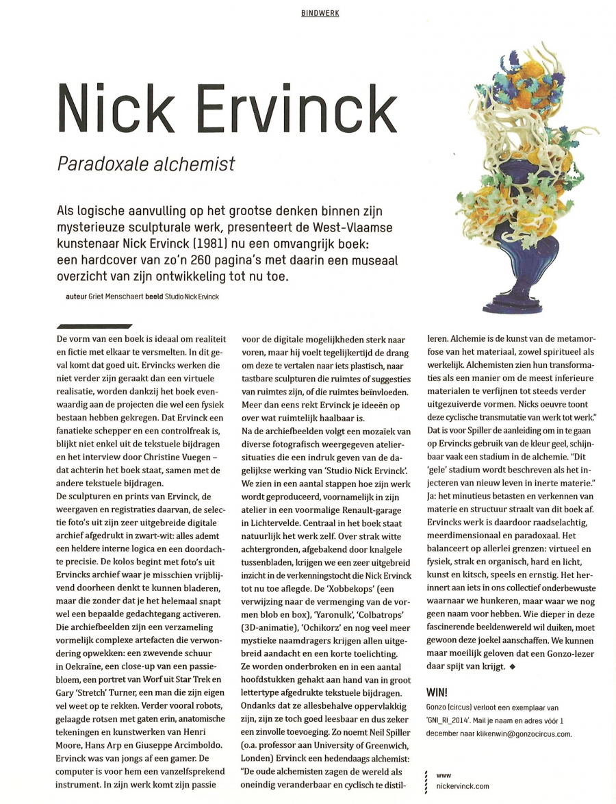Nick Ervinck Paradoxale Alchemist Press Detail